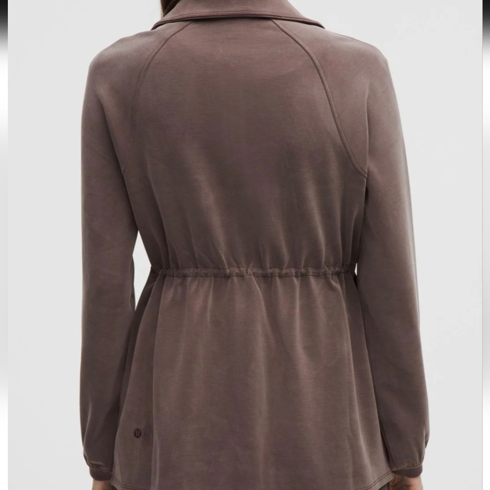 Lululemon Softstreme Cinch-Waist Full-Zip Jacket Espresso EUC - Picture 2 of 8